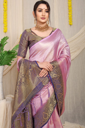 Party Wear, Traditional Purple and Violet color Art Silk, Silk fabric Saree  : 1896518