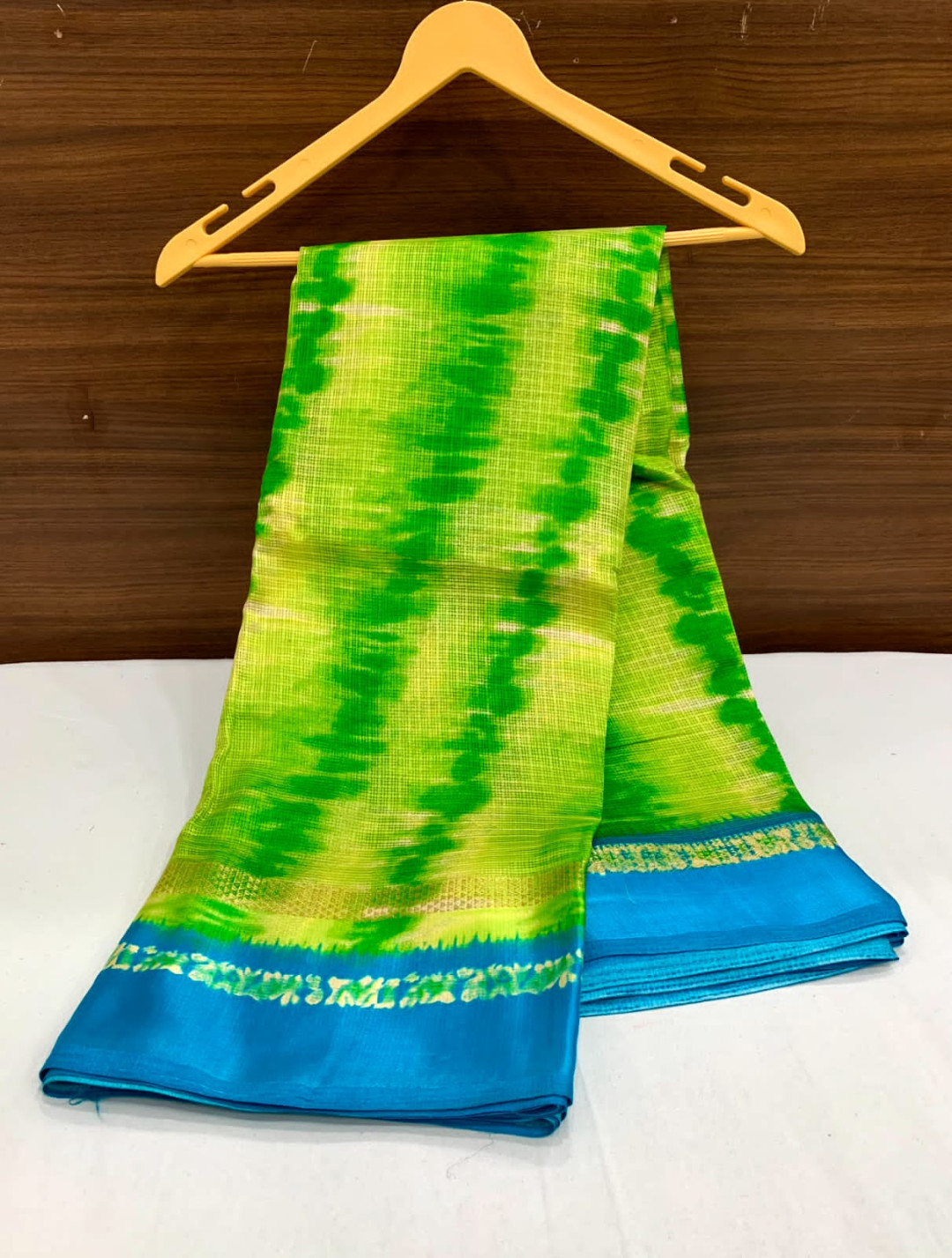 Multi color soft cotton saree with printed work