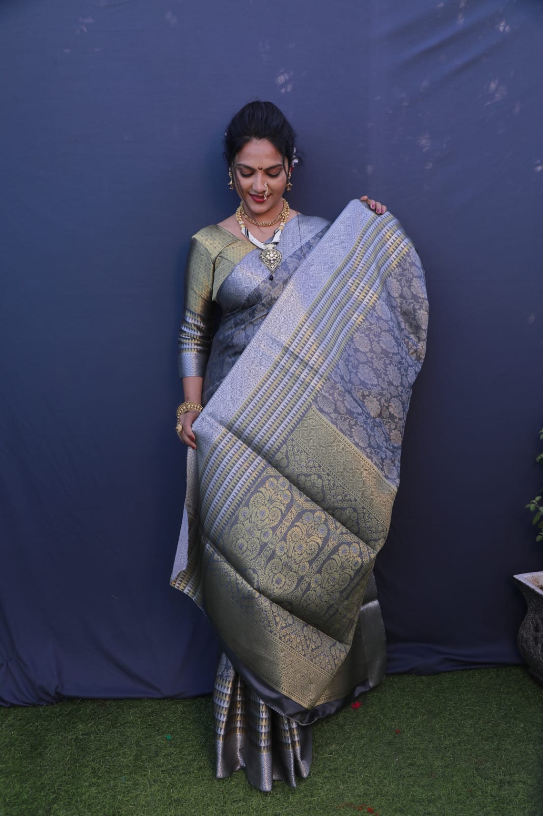 New muslin silk saree for women