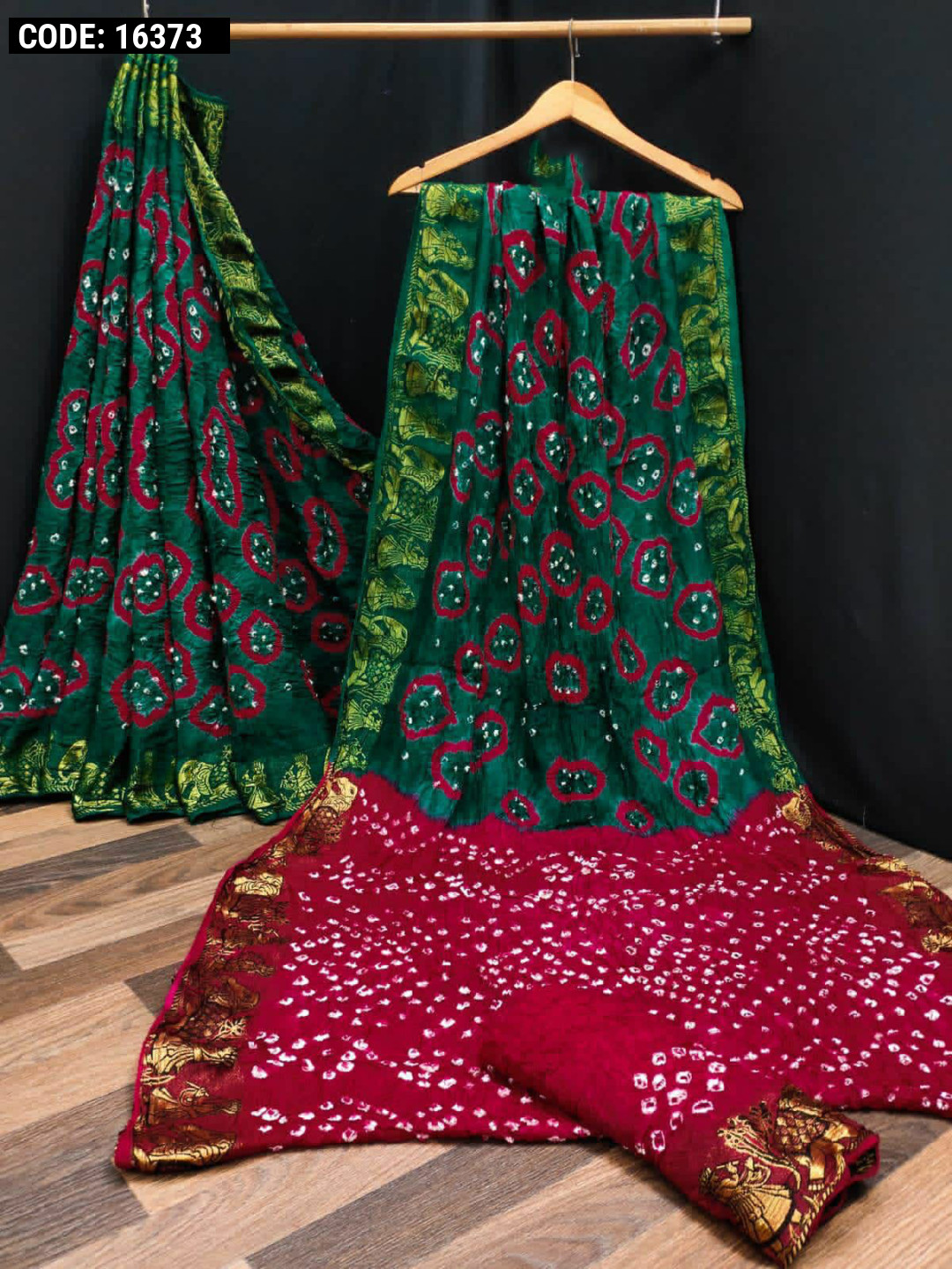 Red & Green Maggam Dress – myRiti