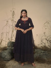 Magenta color georgette  salwar suit with thread and sequence embroidery work