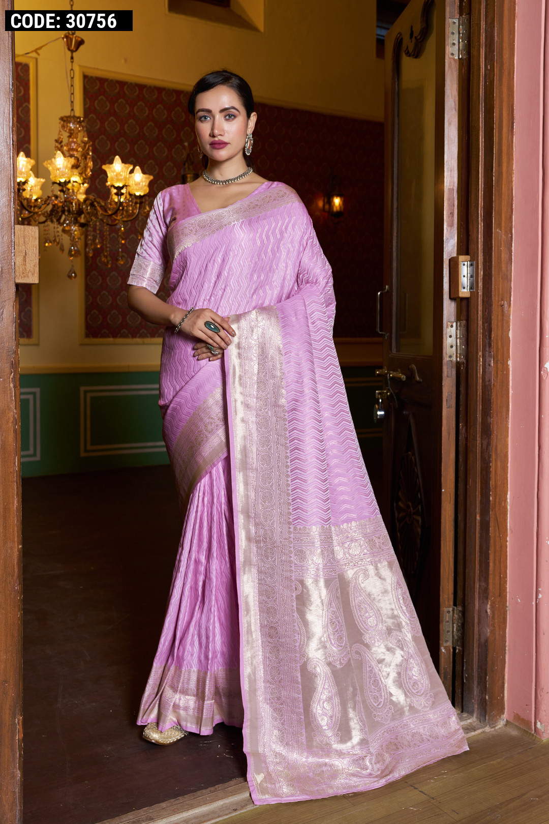 Buy Lavender Kanchipuram Silk Saree Online at Kuberan Silks