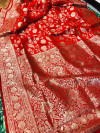 Red color kanchipuram silk handloom saree