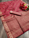 Red color soft cotton silk saree