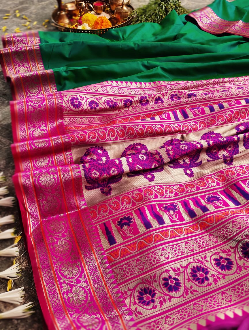 Banarasi silk saree with weaving work