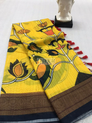 kalamkari border sarees | KS006 | Best Budget price - AB & Abi Fashions