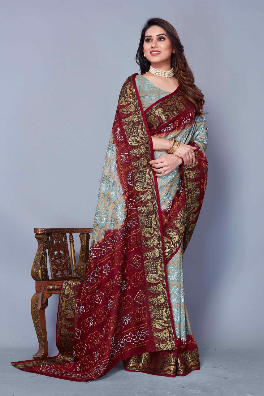 Buy White Sarees for Women by SATRANI Online | Ajio.com