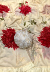 Off white color soft georgette saree with foil printed work