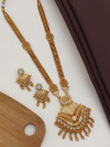 Stylish Brass Gold plated Antique Designer Necklace Set
