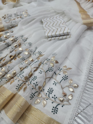 Designer Kala Silk Saree in Embroidery Work – Siri Collections