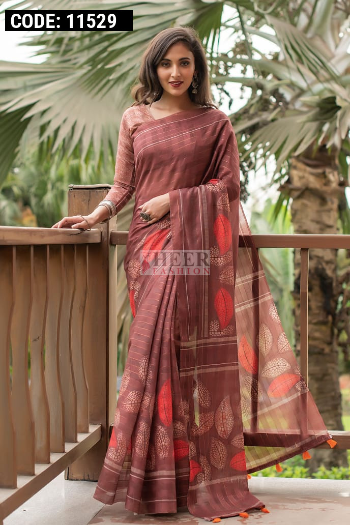 Designer Silk Sarees Online Shopping,Latest Silk Saris Designs from  Kalaniketan: Red and Coffee