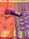 Gajari color banarasi silk weaving patola saree