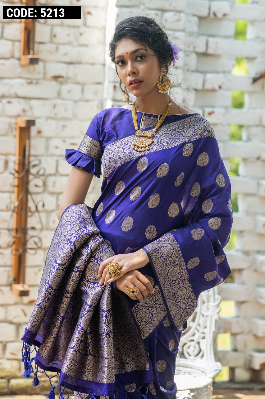 Latest Silk Design : Katan Silk Saree – Designer Pithi