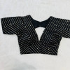 Sabyasachi style deep necks black color blouse