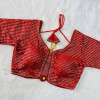 Red color embroidery and sequence work blouse
