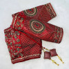 Copper jari heavy embroidery work maroon color blouse