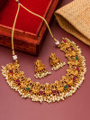 Golden Traditional Embosssed Necklace Set