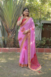 Multi color soft georgette saree with printed work
