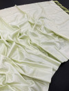 Pista green color soft silk saree with zari weaving work