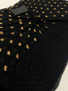 Black color georgette saree with sequence work