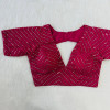 Sabyasachi style deep necks rani pink color blouse
