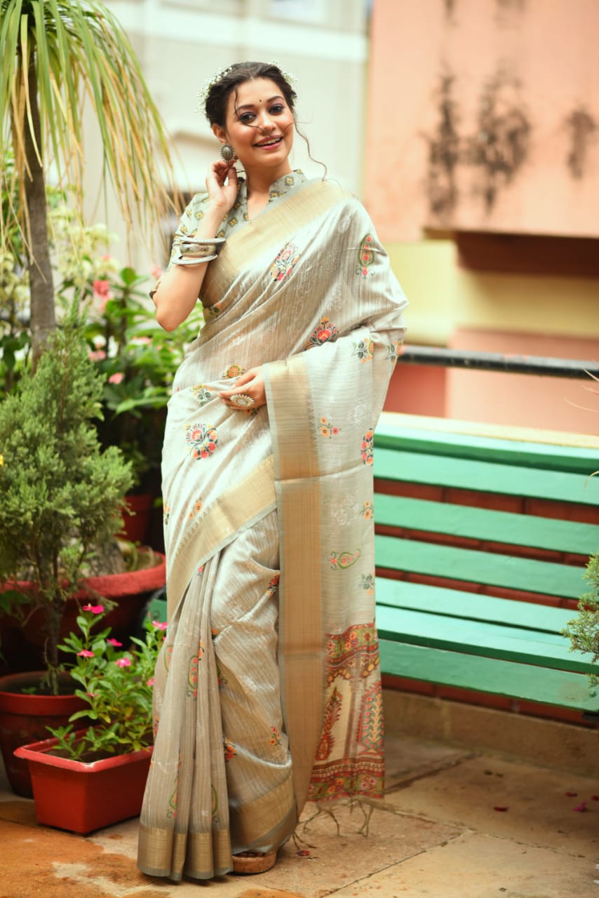 Pastel light Green Modal Sequins Weaving Added Silk Saree – Bahuji -  Premium Silk Sarees Online Shopping Store